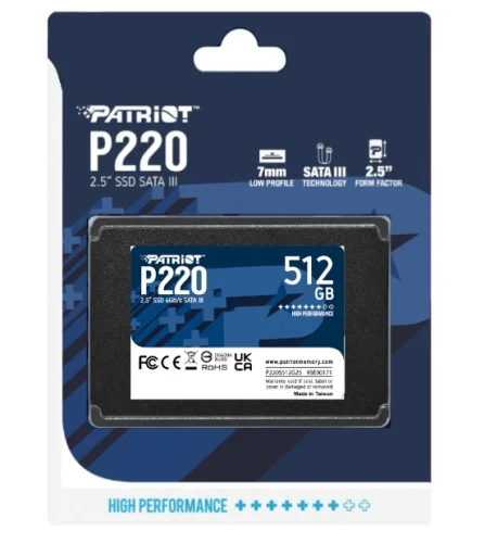 Patriot P220 SSD 512GB SATA3 2.5, 2004711378422351 05 
