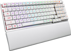 Безжична геймърска клавиатура Asus ROG Strix Scope II 96, бял