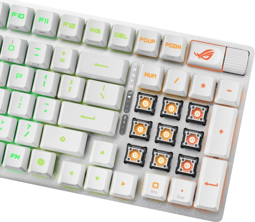 Asus Wireless Gaming Keyboard ROG Strix Scope II 96, White, 2004711387487136 05 