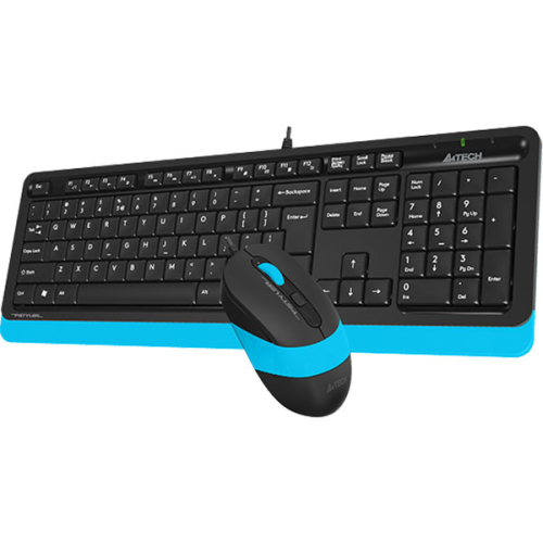 Комплект A4Tech Fstyler F1010 клавиатура + мишка, черен/син, 2004711421943161 04 
