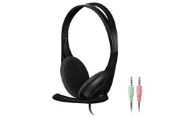 Headphones A4TECH HS-9, Stereo, 2 x 3.5 mm plug,  Black