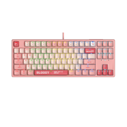 А4tech Bloody S87 Gaming Keyboard, Silent, Energy Pink