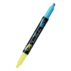 Текст маркер Pentel Twin Checker жлт-син