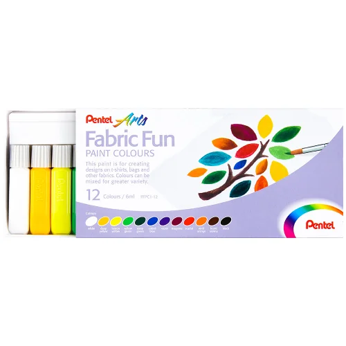 Textile Paint Pentel 12 colours 6 ml, 1000000000038653 03 