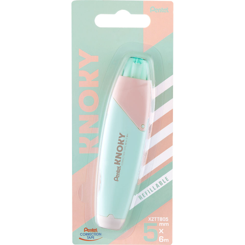 Коректор лента Pentel KNOKY 5мм/6м зелен, 1000000000041344 02 