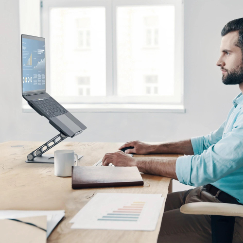 Стойка за лаптоп j5create JTS127, Регулеруема, до 16', Алуминиева, 2004712795086287 03  — OK Office Стойка за лаптоп j5create JTS127, Регулеруема, до 16', Алуминиева, 2004712795086287 03