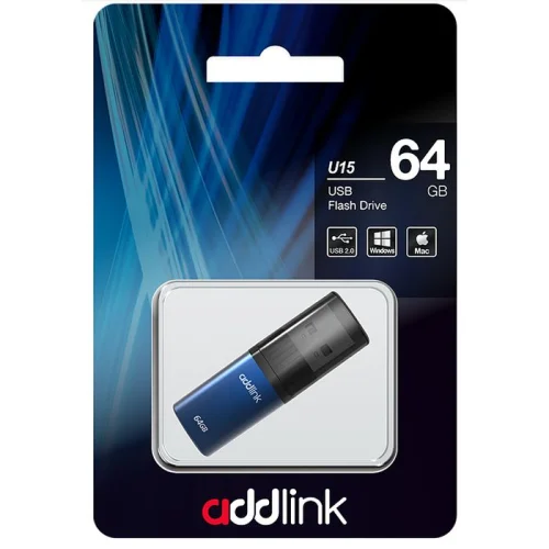 Памет USB flash 64GB Addlink U15 син 2.0, 1000000000024999 02 