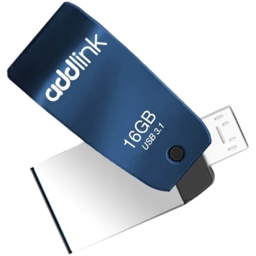 Памет USB flash OTG 16GB Addlink T55 син, 1000000000033033