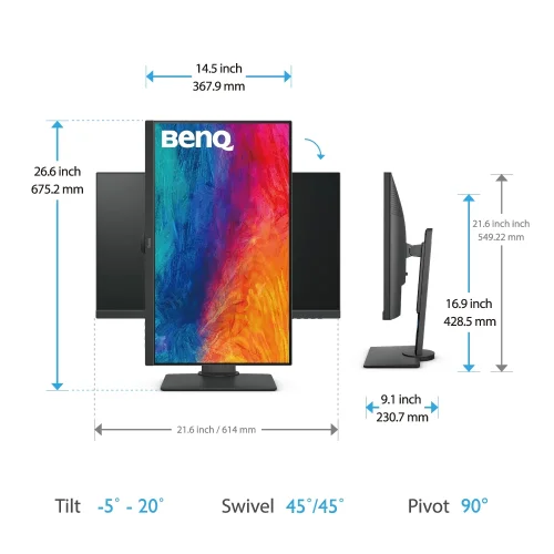 Monitor BenQ PD2705Q, IPS, 27 inch, 2004718755080821 07 