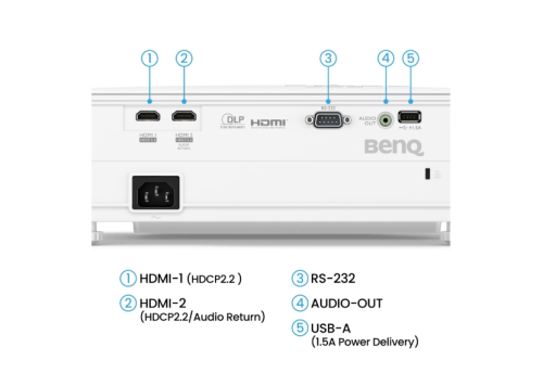 Мултимедиен проектор BenQ TK700ST бял, 2004718755086076 05 