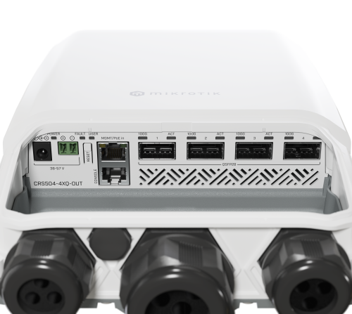 Комутатор Mikrotik CRS504-4XQ-OUT 100 Gigabit QSFP, 2004752224007391 04  — OK Office Комутатор Mikrotik CRS504-4XQ-OUT 100 Gigabit QSFP, 2004752224007391 04