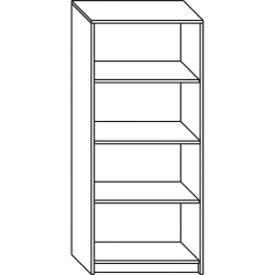Shelving 80/40/162 cherry