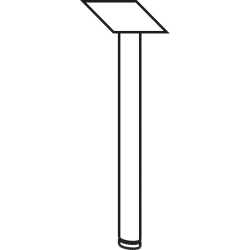 Крак метален прав Mono H71