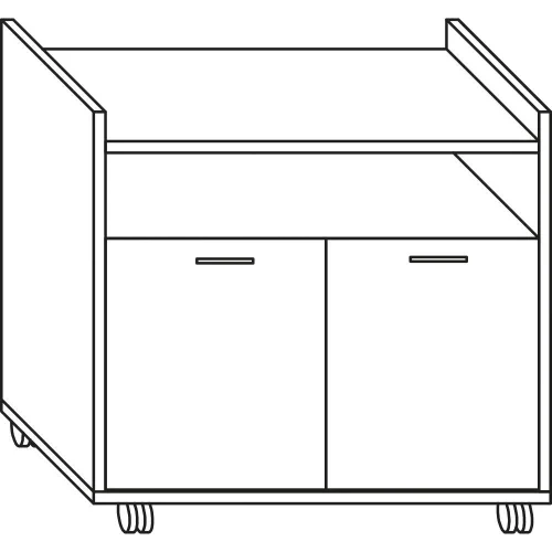 Tech.cabinet 2doors+shelf 60/50/66 cherr, 1000000000004876