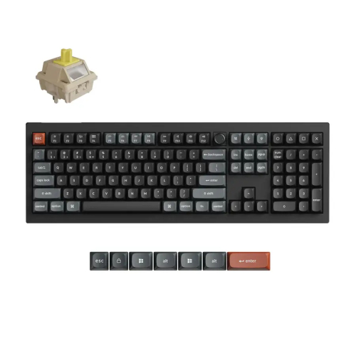 Безжична геймърска клавиатура Keychron V6 Ultra 8K, черен, 2004894979027146 05 
