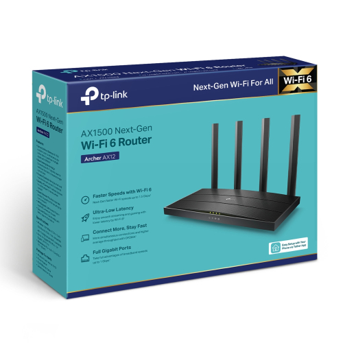 Рутер TP-Link Archer AX12 AX1500, 2004895252500875 04 