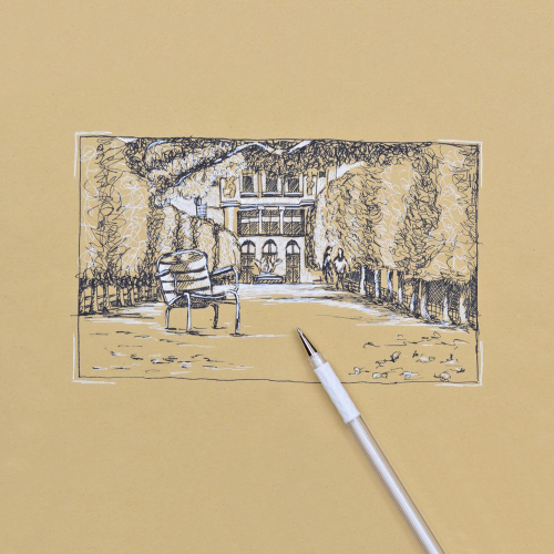 Ролер Pentel Hybrid Pastel 0.8 мм бял, 1000000000028643 06 