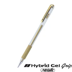 Ролер Pentel Hybrid Metal 0.8мм златен
