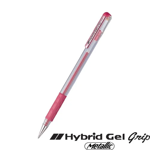 Ролер Pentel Hybrid Metal 0.8мм червен, 1000000000028635