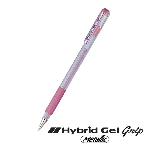 Ролер Pentel Hybrid Metal 0.8мм розов, 1000000000028638