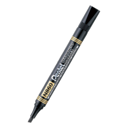 Permanent Mark.Pentel N860 Bevelled blk