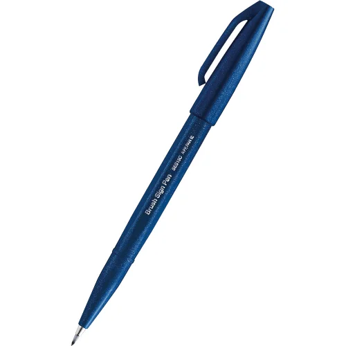 Pentel Brush Sign Pen black/blue, 1000000000036125