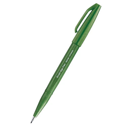Pentel Brush Sign Pen olive green, 1000000000036435
