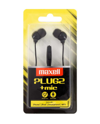 Слушалки тапи с микрофон MAXELL PLUGZ черна