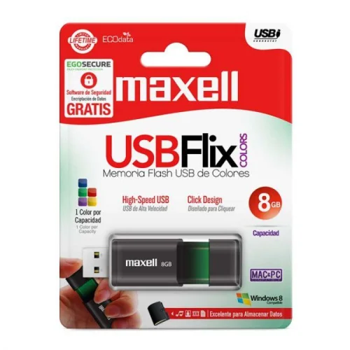 Maxell USB Flix 8GB Black, 2004902580784645 02 