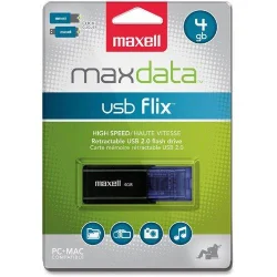 Памет USB 4GB Maxell Flix черен