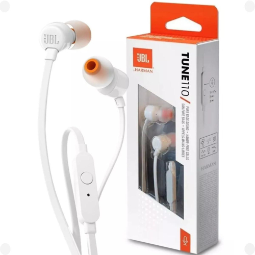 Слушалки тапи JBL TUNE 110, бял, 2004968929225057 05 