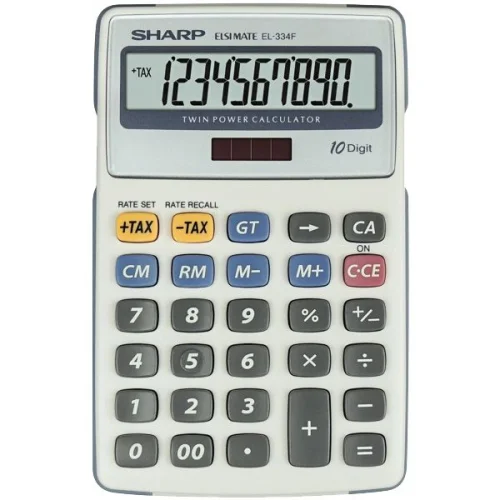 Calculator Sharp EL-334F 10digit wh., 1000000000032815