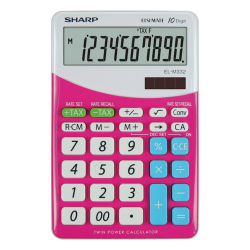 Calculator Sharp EL-M332 10digit pink