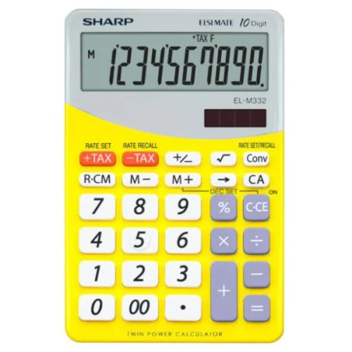 Калкулатор Sharp EL-M332 10разр жълт, 1000000000029638