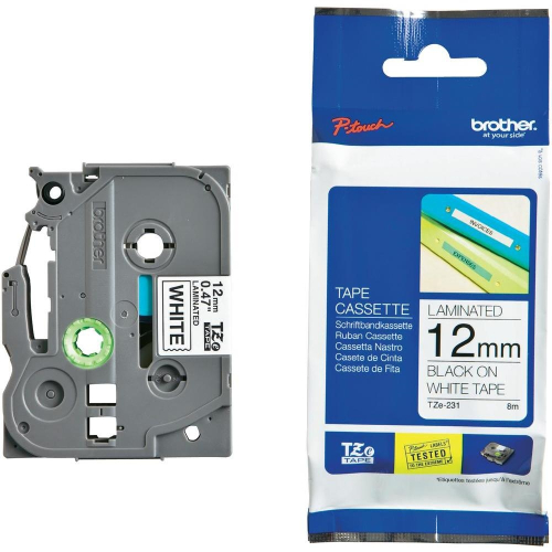 Brother Lamin Tape TZE231 BK/W 12/8 org, 1000000010000067 02 