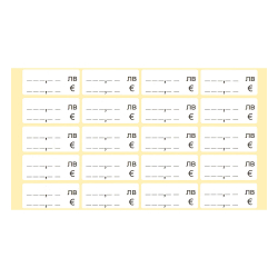 Самоз.етикет цени лв/€ 56/25 1000 бр