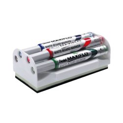 Гъба за дъска Pentel+ 4бр маркери 4.0 мм