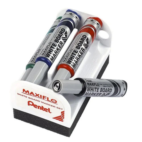 Гъба за дъска Pentel+4Бр маркери 6.0мм, 1000000010900110