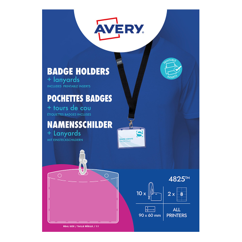 Бадж с лента етикет Avery 90/60 10+16бр, 1000000000052136 07 