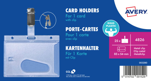Бадж с клипс Avery 85/54 25бр, 1000000000052137 09 