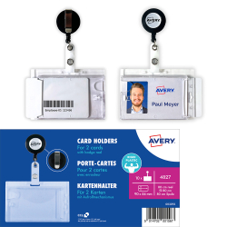 Бадж с ролетка Avery двоен 90/54 10+16бр