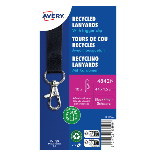 Лента за бадж Avery 44/1.5см черен 10бр, 1000000000052206 02 