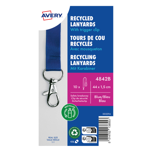 Лента за бадж Avery 44/1.5см син 10бр, 1000000000052204 02 