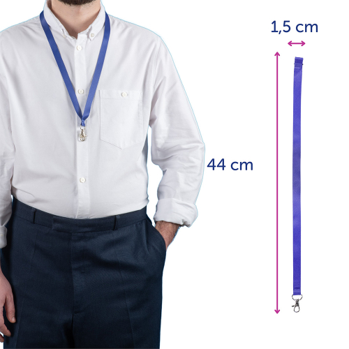 Лента за бадж Avery 44/1.5см син 10бр, 1000000000052204 07 