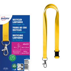 Лента за бадж Avery 44/1.5см жълт 10бр