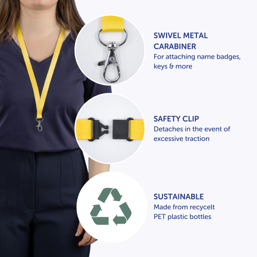 Лента за бадж Avery 44/1.5см жълт 10бр, 1000000000052210 03 