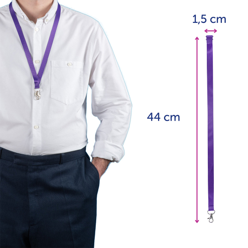 Лента за бадж Avery 44/1.5см лилав 10бр, 1000000000052207 07 