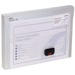 Кутия Snopake docbox А4 pp 35мм прозр.