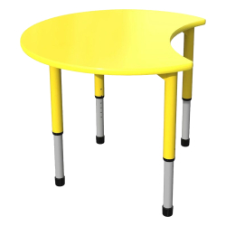 Маса регулируема Donat Ф90/55-75 жълта