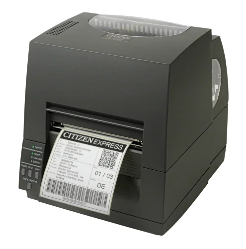 Етикетен принтер Citizen Label Industrial printer CL-S621II Thermal Transfer+Direct Print Speed 150mm/s, Print Width 4'(104mm)/Media Width min-max (25.4-118.1mm)/Roll Size max 125mm, Ext. diam.200mm, Core Size 25mm, Resol.203dpi/Interf.USB/RS-232+Opt.car, 2005060198390463